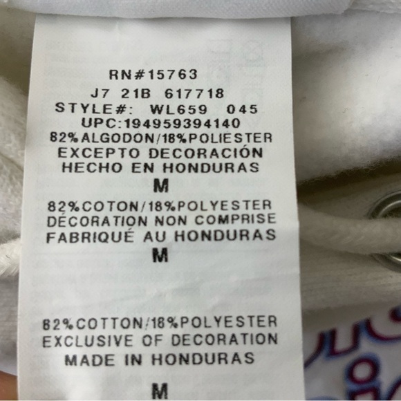 CHAMPION LOGO Reverse Weave Hooded Crop Top Sewater. White. Size Medium. - Picture 5 of 7